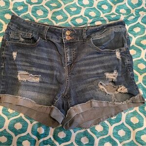 SO Blue Distressed Jean Shorts